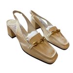 Jimmy Choo NIB Diamonte 45 Tilda Slingback Pumps in Latte Size 39.5 Photo 4