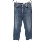 RE/DONE 70s High-Rise Stove Pipe Jeans Broken In Dark Sz 30 Photo 1