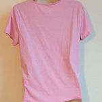 Ideology Tie Front Short Cap Sleeve Solid Pink T Shirt Crew Neck Small Pullover Photo 7