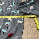 Tommy Hilfiger Sz XL Poppy Floral Red White Blue Striped Half Zip Blouse Photo 6