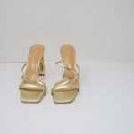 NEW Tony Bianco Fior Genuine Leather Strappy Open Toe Gold Metallic Heels Shoes Photo 1