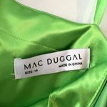 Mac Duggal  Bow One Shoulder Ruffle Asymmetric Hem Gown Size 14 68027 Photo 5