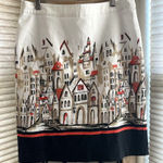 Van Heusen  Studio‎ Pencil Skirt SZ 10 Geometric City Multicolor Zip Cotton Photo 0