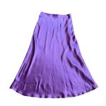 Xirena Purple 100% Silk Textured Audrina Midi Skirt Stretchy Satin Size Medium Photo 5