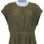 Madewell Olive Green 100% Silk Moonset Dress Style #B1408 Size 6 Photo 4