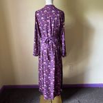 April Cornell Purple Floral Button Front Maxi Dress Long Sleeve XS Cottagecore Photo 1