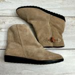 Ciao Women’s Sz 9 Suede Pull On Booties Shoes Boho Cozy Fall Winter Stanna Boots Tan Photo 6