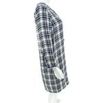 Madewell  Dress Women Size Medium Plaid Long Sleeve Shift Flannel Blue White Fall Photo 4