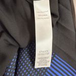 Chico's  Size XL‎ Tunic Top Asymmetrical Geometric Print Blue White Black Office Photo 3