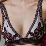 Free People NWT  Alia nude Bordeaux lace bralette s Photo 0