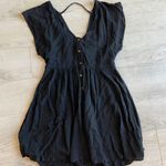 Polly Black V Neck Loose Dress Photo 0