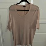 Club Monaco Regan Tee Faux Leather Sleeves Photo 0