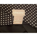 Chicos 4 US Size 20/22 Black White Polka Dot‎ Top Blouse Ruffle Bottom Career Photo 4