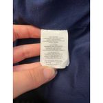 J.Crew Navy Blue White Bell Short Sleeve Fringe Polka Dot Shift Dress Size 8 Photo 5