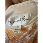 Honey and Rosie Dress Womens 15 Orange White Lace Spaghetti Straps Summer Party Photo 3