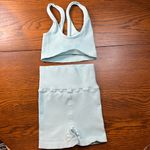 Free People Movement Seamless Ribbed Crop Tank Top & Shorts Set Activewear Blue Size undefined Photo 1