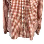 Kut From The Kloth Button Down Shirt XL Orange Gingham Photo 2