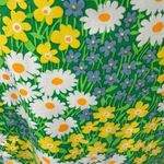 Vintage 70s Handmade Groovy Floral Reversible Wrap Skirt XS Small Flower Child Green Photo 7