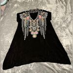 Johnny Was  Black Dress with Multicolor Embroidery Photo 0