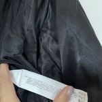 ZARA NWT! satin neck long sleeve plunge wrap blouse gold chain detail medium Photo 4