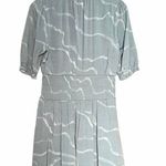 Nine West Blouson Mini Dress Sage Green Swirl Smocked Waist Women’s Size Medium Photo 6