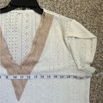 🦋 White Cream Eyelet V Photo 7