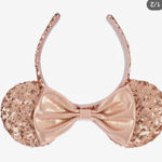 Disney Minnie Mouse Sequined Ear Headband for Adults – Rose Gold Photo 0
