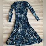 Ralph Lauren Polo  Shabori Patchwork Rowie Long Sleeve Dress Blue XS NWT Photo 3