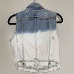 Z Supply Denim Vest Sz Medium Beaded Dip Dyed USA Red White Blue Photo 4