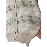 Vintage Sweater Loft‎ Dog Print Knit Sweater Size Small Pink Photo 5