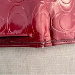 Coach π₯5βfor $25π₯ maroon patent embossed c snap close wallet Photo 4