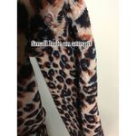 Faded Glory  Leopard Print Fleece Robe Sz. Large 12/14 Brown/Black Photo 7