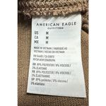 American Eagle  Medium Knit Pants Flare Leg Tan  Stretch Pull On Ribbed Comfort Photo 3