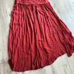 Fashion to figure GarnerStyle X FTF Jada Ruched Maxi Skirt Sz 2X High Slit Rust Orange Photo 8