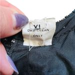 Vintage 80s 90s Floral Beaded Sequin Silk Long Sleeve Black Sheath Dress size L Size L Photo 13