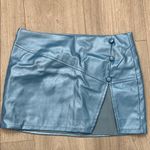 superdown NWT Blue Pearl Vegan Leather Mini Skirt Size Small Photo 1