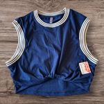 Free People #87 NWT Don't Sweat It Muscle Tank in Midnight Navy Photo 5