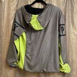 PINK - Victoria's Secret  neon green/black/brown windbreaker sweater jacket, XS/S Photo 3