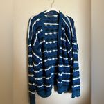 American Vintage Vintage Chunky Tundra Knit Cardigan Sweater Sz Large Oversized in Blue Photo 1