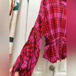 Free People  Pacific Dawn Plaid Shirt Pink Xsmall Photo 6