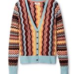 Missoni x Target Chevron fine knit button through cardigan size M Blue Size M Photo 1