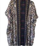 Gypsy Love Floral Geometric Size Medium Duster Kimono White Photo 4