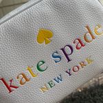 Kate Spade Authentic  pebbled leather 🌈logo zip crossbody Photo 15