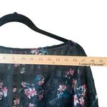 Devlin  Black Floral Alexis‎ Sheer Dress in Midnight Lotus Size Medium Photo 7