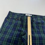Vineyard Vines Vineyard Vines Pants Womens 2 Green Blue Plaid Slim Fit Stretch 2P0304 Preppy Photo 6