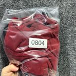 Cato  Shift Blouse Women's XL Red Stretch High Low Lace Hem Round Neck Photo 6