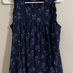 Lucky Brand  Dark Blue Floral Top Photo 0