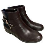 Tommy Hilfiger Womens Faux Leather Side Zip Ankle Boots 7M Photo 0