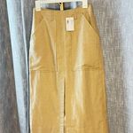 Intermix NWT  Arabella Beige Midi Skirt Size 2 Linen Blend Photo 0