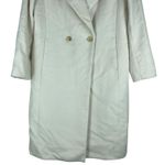 Ann Taylor Wool Blend Double Breasted Long Coat White Size S Photo 5